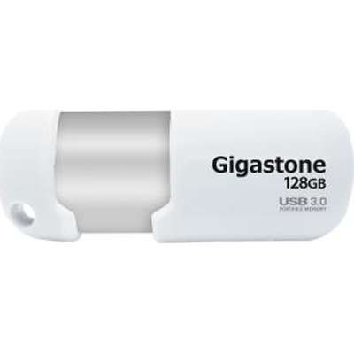 Dane-Elec GS-U3128GCNBL-R - 128GB Gigastone Flash Drive USB 3.0 White/Silver Capless Design