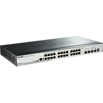 D-Link Systems DGS-1510-28X - DGS-1510-28X 28-Port Gigabit Stackable SmartPro Switch with 4 10GbE SFP+ Ports