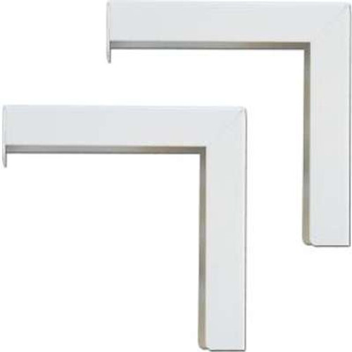 Elite Screens ZVMAXLB6-W - Pair 6 inch White L Bracket Mounts for Wall or Ceiling Screens