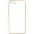 Macally LUXRP7MGO - Clear Gold Trim Flexible Soft Case for iPhone 7