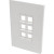 TRIPP LITE N080-106 - Tripp Lite Single-Gang 6-Port Wall Plate Keystone CAT5/6 USB HDMI Dport RCA