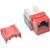 TRIPP LITE N238-001-RD - Tripp Lite Keystone Jack CAT6/CAT5E-110 Style Punch Down Red