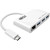 TRIPP LITE U460-003-3AG - Tripp Lite 3-Port USB-C to USB-A Hub Portable with Gigabit Ethernet Port RJ45