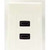 4XEM 4XWALLHDMI2 - 2 Port/Outlet Female HDMI Wall Plate (White