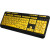 Adesso AKB-132UY - AKB-132UY EasyTouch 132 Luminous 4X Large Print Multimedia Desktop Keyboard