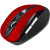 Adesso IMOUSES60R - Red 2.4GHZ Wireless Optical Mini Mouse with Programmable Driver 4-Waytilt