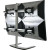 Atdec VFS-Q-TAA - Visidec VFS-Q-TAA Freestanding Quad Mount Desk Stand for Four 24" Monitors- TAA
