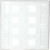 C2G 3415 - 8-Port Double Gang Multimedia Keystone Wall Plate - White