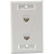 C2G 27416 - Dual Cat5E RJ45 Configured Wall Plate - White