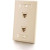 C2G 27417 - 2-Port CAT5e Wallplate RJ45 - Ivory