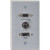 C2G 41034 - Single Gang HDMI HD15 VGA and 3.5MM Wall Plate - Brushed Aluminum