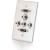 C2G 41040 - HDMI HD15 VGA RCA Audio/Video and 3.5MM Wall Plate - Brushed Aluminum