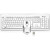 BUSlink RF-6572L-WH - RF 2.4G Nano Wireless Keyboard Laser Mouse Set with DPI Switch