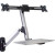 DoubleSight DS-ERGO-200WM - Ergonomic Sit-St& Dual Monitor Lift Arm with Keyboard Tray Wall Mount
