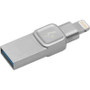 Kingston Technology C-USB3L-SR128-EN - DataTraveler Bolt Duo 128GB USB 3.1 Apple Lightning Flash Drive - Silver