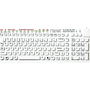 Man & Machine Inc. SCLP+MAGBKLW5-LT - Hygienic White USB 12 inch Waterproof Silicone Medical Grade Keyboard with Built-In