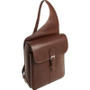 McKlein USA 25414 - Sabotino Cognac Leather Vertical Messenger Bag
