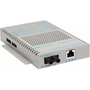 Omnitron Systems Technology2717782 - OmniConverter FPoE/SL 10/100 PoE to 100 Fiber SM/ST 1310nm/30km AC Power Supply