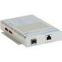 Omnitron Systems Technology9519-0-11 - OmniConverter GHPoE/S 10/100/1000 60W to 100/1000 Fiber SFP AC Power Supply