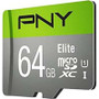 PNY TechnologiesP-SDU64U185EL-GE - 64GB Micrsd Elite CL10 Uhs-I U1 85MBS Read SDXC