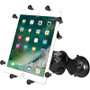 Ram MountsRAM-B-189-C-UN9U - Ram Dual Suction Cup Mount with Long Arm and Universal X-Grip Holder for 10" Tablets