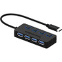 SabrentHB-UMC4 - USB Type C to 4 Port USB 3.0 Hub with Individual Power Switches and LEDs