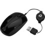 SIIG Inc.JK-US0A12-S1 - JK-US0A12-S1 3 Button USB 2.0 Black Ultra Compact Retractable Optl Mouse
