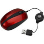 SIIG Inc.JK-US0C12-S1 - JK-US0A12-S1 3 Button USB 2.0 Red Ultra Compact Retractable Optl Mouse