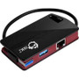 SIIG Inc. JU-H30312-S1 -  Superspeed USB 3.0 LAN Hub Red Type-C Ready