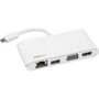 StarTech.com DKT30CHVW -  USB-C Multiport Adapter - 4K HDMI or VGA - GbE - USB 3.0 - White and Silver