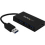 StarTech.com HB30A3A1CSFS -  4 Port USB Hub - USB 3.0 - USB A to 3x USB A & 1x USB C - Includes Power Adapter