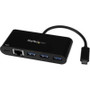 StarTech.com HB30C3AGEPD -  3-Port USB-C Hub with Gb Ethernet & Power Delivery-USB-C to 3x USB-A-USB 3.0 Hub