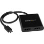 StarTech.com MSTCDP122DP -  USB-C to DisplayPort Multi-Monitor Splitter - 2-Port MST Hub