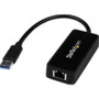 StarTech.com USB31000SPTB -  USB 3.0 to Gigabit Ethernet Adapter NIC with USB Port - Black