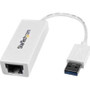 StarTech.com USB31000SW -  USB 3.0 to Gigabit Ethernet Adapter NIC Network Adapter - White