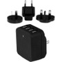 StarTech.com USB4PACBK -  4-Port USB Wall Charger - International Travel - 34W/6.8A - Black