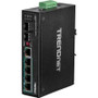 TRENDNET TI-PG62 - TRENDnet 6-Port Hardened Industrial Gigabit PoE+ DIN-Rail Switch