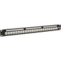 TRIPP LITE N250-024-LP - Tripp Lite 24-Port Cat5e/6 Patch Panel Feed Through Rackmount RJ45 1U TAA