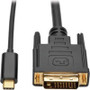 TRIPP LITE U444-003-D - Tripp Lite USB C to DVI Adapter Converter Cable 1080p Type C to DVI 3ft