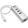 TRIPP LITE U460-003-3A1G - Tripp Lite Portable USB-C Gigabit Adapter with 3-Port USB Hub EXCLUSIVE PRICE