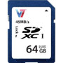 V7 VASDX64GUHS1R-2N -  64GB SDXC CL10 UHS1 45MBPS 18MBS Write-Protect DSLR HD Camcorder