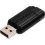 Verbatim 49062 -  8GB Pinstripe USB Flash Drive -Black