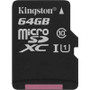 Kingston Technology SDCS/64GBSP -  64G Microsdxc 80R CL10 Uhs-I Single Pack Adapter