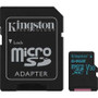 Kingston Technology SDCG2/64GB -  LA 64GB Microsdxc Canvas Go 90R/45W U3 Uhs-I V30 Card + SD ADA