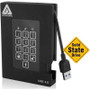 Apricorn A25-3PL256-S4000F - 4TB Fips Validated Aegis Padlock SSD USB 3 Hardware Encrypted