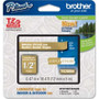 Brother TZEMQ835 - TZeMQ835 12MM (0.47" White On Satin Gold Tape for P-Touch 5M (16.4 FT