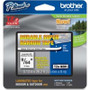 Brother TZe-N201 - TZeN201 3.5MM (0.13" Black on White Non-Laminated Tape for P-Touch 8M