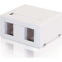 C2G 3833 - 2-Port Keystone Jack Surface Mount Box - White