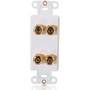 C2G 3964 - Cables to Go Decora Banana Jack 2-Pair Insert White