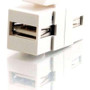 C2G 28748 - Snap-In USB A/A Female Keystone Insert Module - White